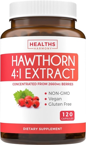 Healths Harmony Hawthorn 4:1 Extract Capsules -- 120 Capsules - Vitacost