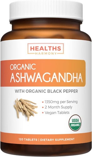Healths Harmony Organic Ashwagandha Tablets