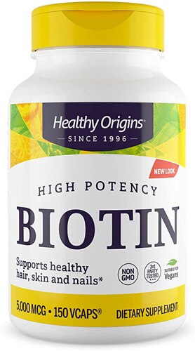 Healthy Origins Biotin -- 5000 mcg - 150 Vcaps®