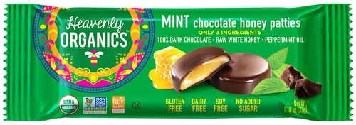 Heavenly Organics Honey Patties Chocolate Mint