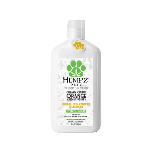 Hempz Petz Herbal Deshedding Shampoo Creamy Citrus Orange & Raspberry