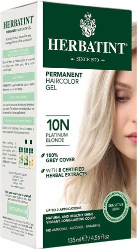 Herbatint Permanent Haircolor Gel 10N Platinum Blonde -- 135 mL