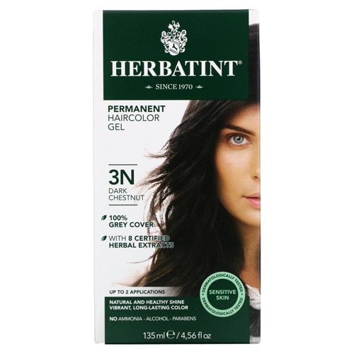 Herbatint Permanent Haircolor Gel 3n Dark Chestnut 135 Ml