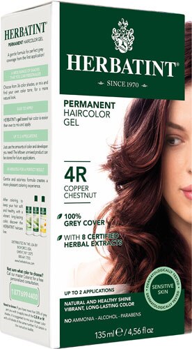 Herbatint Permanent Haircolor Gel 4R Copper Chestnut -- 135 mL