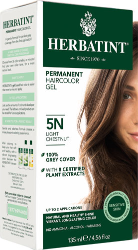 Herbatint Permanent Haircolor Gel 5N Light Chestnut