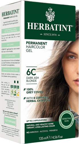 Herbatint Permanent Haircolor Gel 6c Dark Ash Blonde 135 Ml