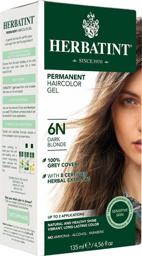 Herbatint Permanent Haircolor Gel 6N Dark Blonde -- 4.56 fl oz