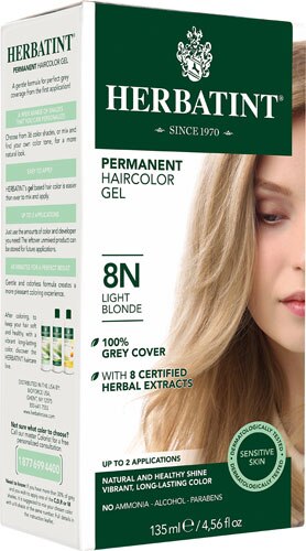 Herbatint Permanent Haircolor Gel 8N Light Blonde