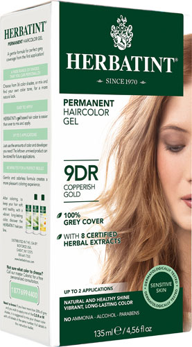 Herbatint Permanent Haircolor Gel 9DR Copperish Gold -- 1 Kit