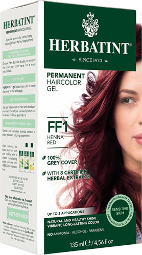 Herbatint Permanent Haircolor Gel FF1 Henna Red -- 135 mL