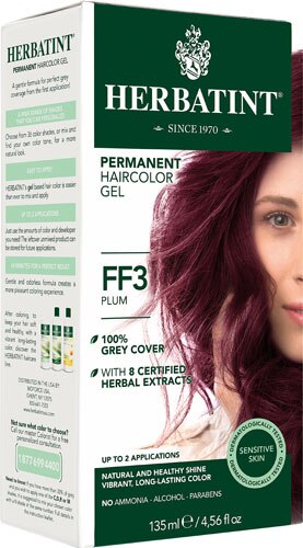 Herbatint Permanent Haircolor Gel FF3 Plum -- 135 mL