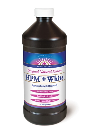 Heritage Store Hydrogen Peroxide Mouthwash HPM plus White -- 16 fl oz