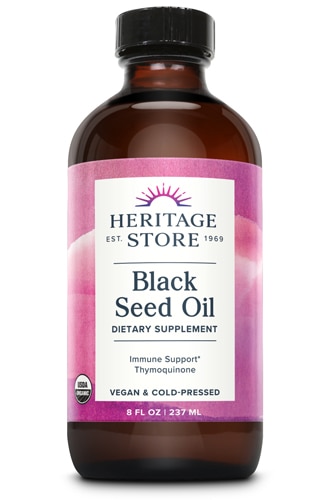 Heritage Store Organic Black Seed Oil -- 8 fl oz