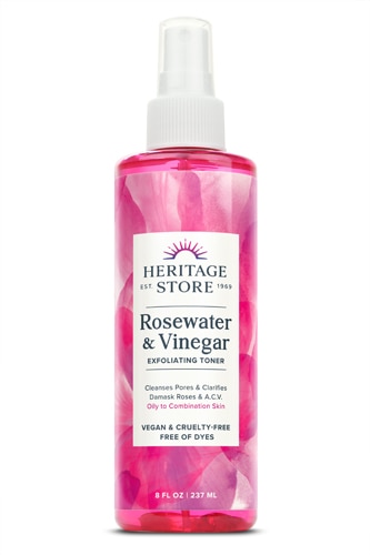 Heritage Store Rosewater & Vinegar Exfoliating Toner -- 8 fl oz