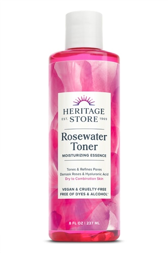 Heritage Store Rosewater Facial Toner Rose Petals -- 8 fl oz