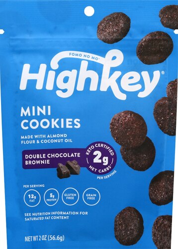 Highkey Keto Mini Cookies Double Chocolate Brownie -- 2 oz