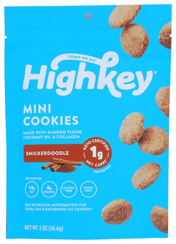 Highkey Keto Mini Cookies Snickerdoodle -- 2 oz