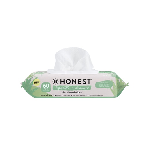 Honest Moist Wipes Hydrate + Cleanse Aloe Cucumber