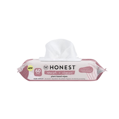 Honest Moist Wipes Nourish + Cleanse Sweet Almond