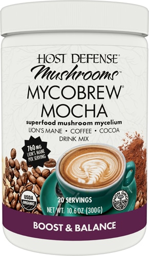 Host Defense Mushrooms MycoBrew Lion's Mane Drink Mix - Canister Mocha