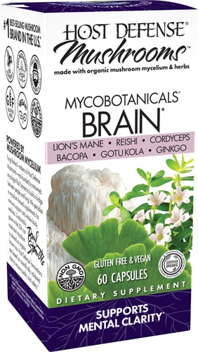 Host Defense MycoBotanicals™ Brain -- 60 Vegetarian Capsules
