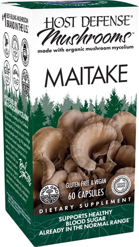 Host Defense Organic Mushrooms Maitake -- 60 Capsules