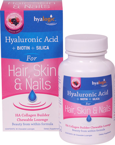 Hyalogic Hyaluronic Acid For Hair Skin & Nails Mixed Berry -- 30 Chewable Lozenges