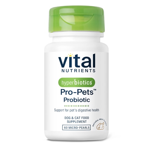 Hyperbiotics PRO-Pets Probiotics for Dogs & Cats Natural Pork -- 60 Time-Release Micro-Pearls