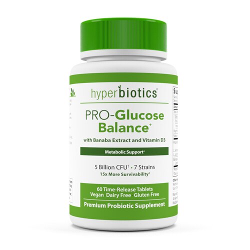 Hyperbiotics Pro-Glucose Balance -- 5 billion CFU - 60 Time Release Tablets