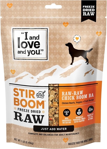 I and Love and You Dog Food Freeze-Dried Stir and Boom Chicken
