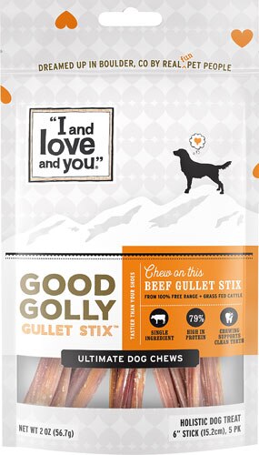 I and Love and You Good Golly Gullet Stix™ Ultimate Dog Chews -- 5 Chewables