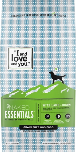 I and Love and You Naked Essentials Grain Free Dog Food Lamb & Bison -- 11 lbs