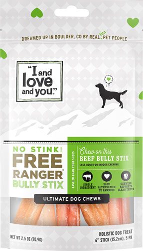 I and Love and You No Stink! Free Ranger Beef Bully Stix -- 2.5 oz