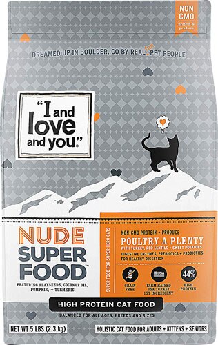 I and Love and You Nude Super Cat Food Turkey Red Lentils Sweet Potatoes -- 5 lb