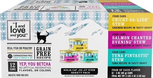 I and Love and You Wholly Cow! Savory Salmon, Purrky Turkey Pate Grain Free