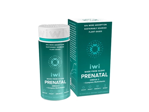 IWI Algae Based Prenatal Omega-3 + Complete Multivitamin -- 60 Softgels