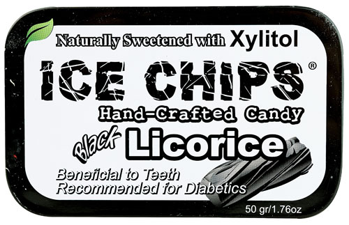 Ice Chips Hand Crafted Candy Tin Black Licorice