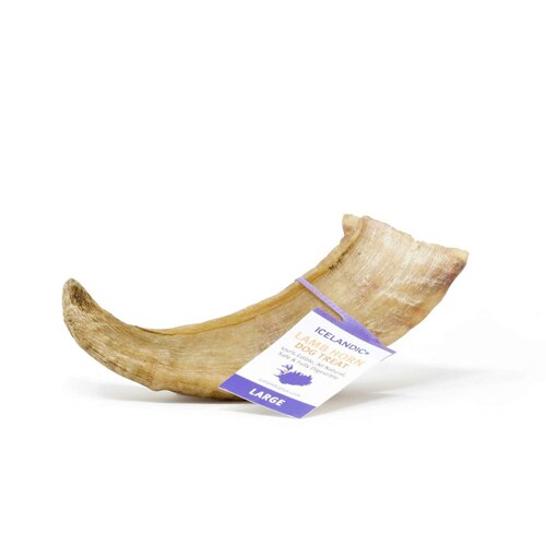 Icelandic+ Large Lamb Horn Dog Treat -- 4 oz