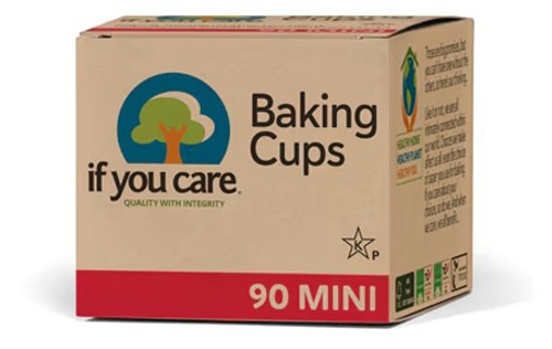 If You Care Baking Cups Unbleached Chlorine-Free - 90 Cups - Mini
