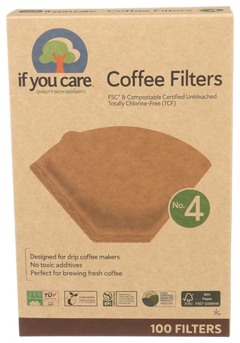 If You Care Coffee Filters No. 4 Size Unbleached & Chlorine-Free