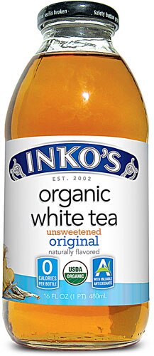 Inko's White Tea Organic White Tea Unsweetened with Ginger -- 16 fl oz