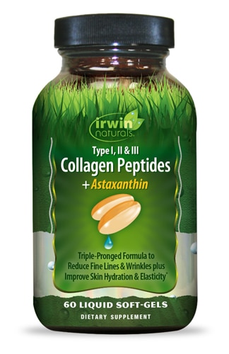 Irwin Naturals Type I II & III Collagen Peptides + Astaxanthin
