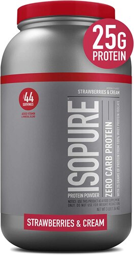 Isopure Low Carb Protein Powder Strawberries & Cream -- 44 Servings -  Vitacost