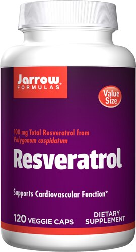 Jarrow Formulas Heart Health Resveratrol -- 100 mg - 120 Veggie Caps