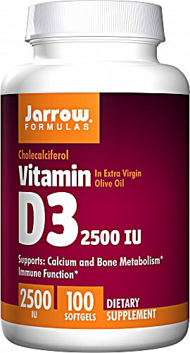 Jarrow Formulas Immune Support Vitamin D3 -- 2500 IU - 100 Softgels