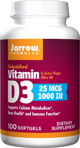 Jarrow Formulas Immune Support Vitamin D3 -- 1000 mg - 100 Softgels