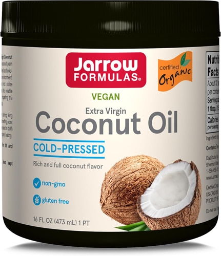 Jarrow Formulas Organic Extra Virgin Coconut Oil -- 16 fl oz - Vitacost