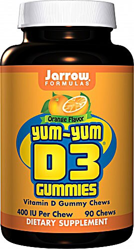 Jarrow Formulas Yum Yum D3 Gummies Orange Lemon Strawberry 400 Iu 90 Gummies