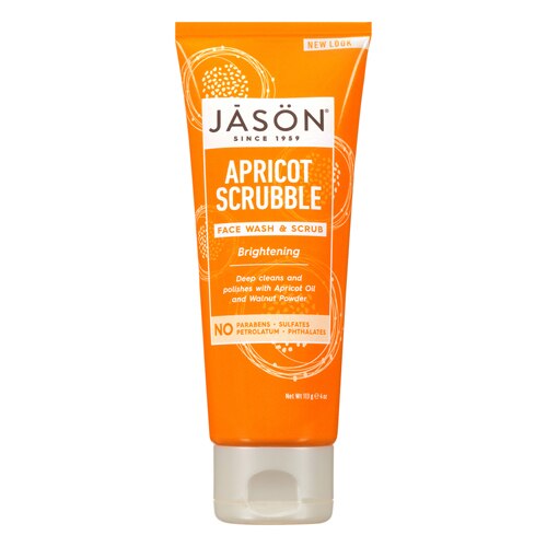 Jason Facial Wash & Scrub Brightening Apricot Scrubble -- 4 oz