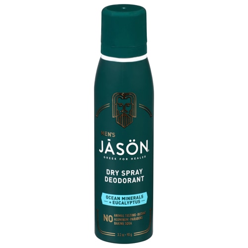 Jason Men's Dry Spray Deodorant Ocean Minerals + Eucalyptus -- 3.2 oz